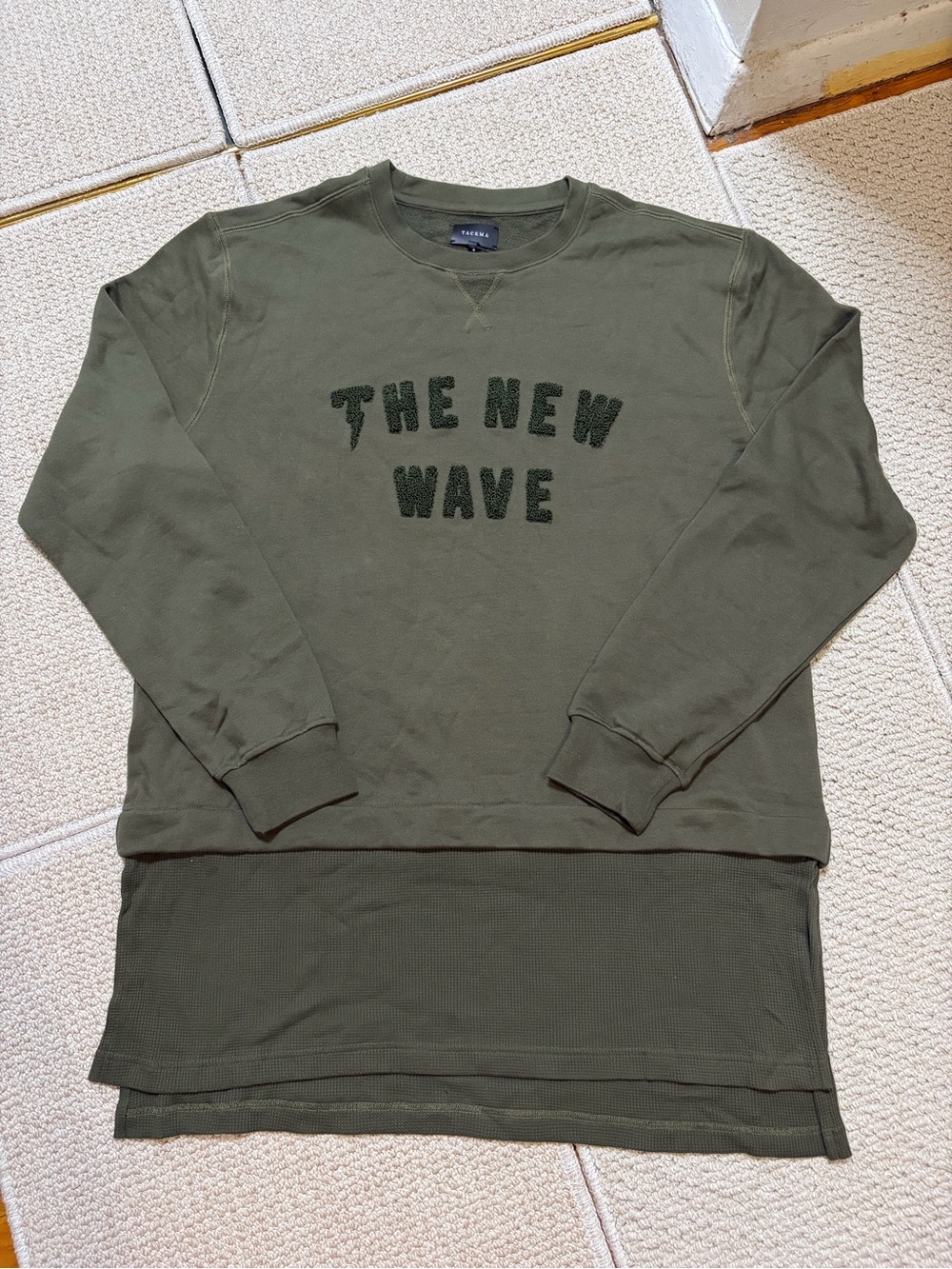 NWT Tackma Men’s Olive Green Sweatshirt 2XLT Streetwear Deadstock Utility Rare